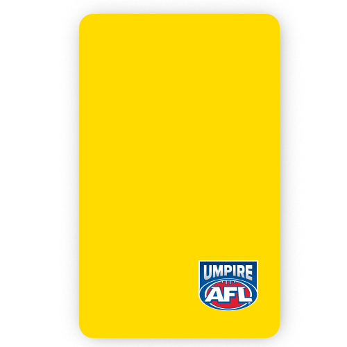Umpire Send Off Card - YELLOW