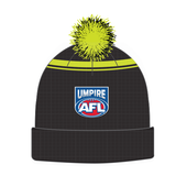 AFL Umpire Knitted Beanie w Pom pom
