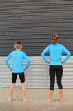 V3 Youth Long Sleeve Compression Top - BLUE